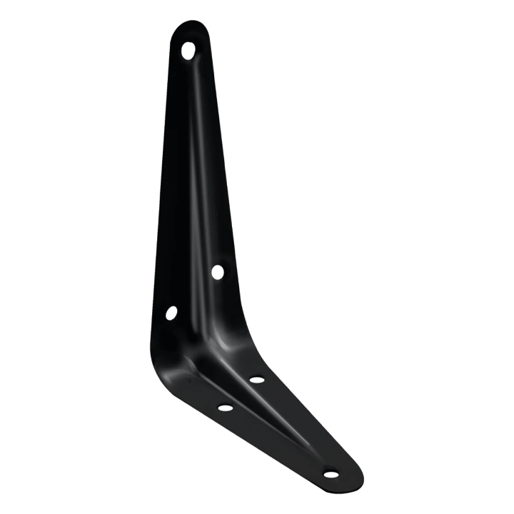 BRACKET SHELF NERVED 75X100MM BLACK
