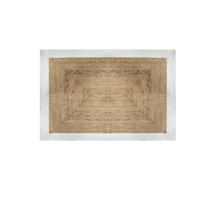 RUG JUTE WHITE BORDER 120X170