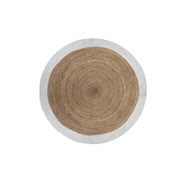 CARPET JUTE WHITE BORDER D120