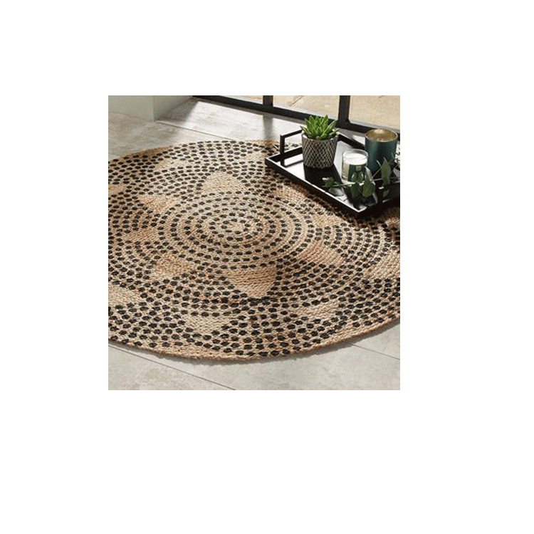 CARPET ROUND PRINT LIVING D120