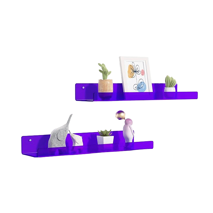 SHELF U 80X15X10CM LACQUERED LILAC