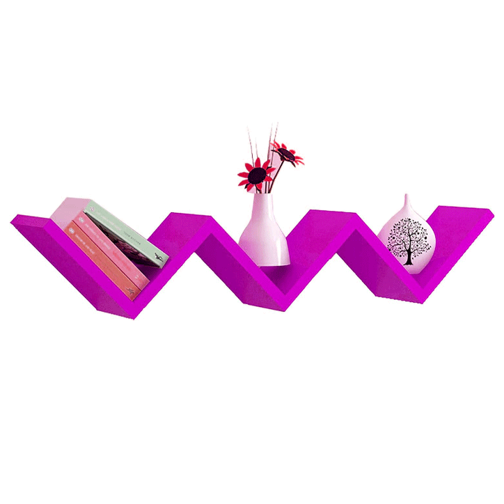 SHELF ZIGZAG 60X12X11,6CM FUSCIA