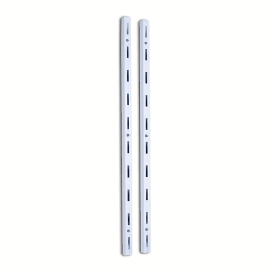 SINGLE SLOT WALL RAID 200CM WHITE 2PCS