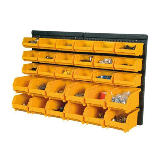 PLASTIC PANEL L646X17XH385MM W/18BINS ART101+12BINS ART102