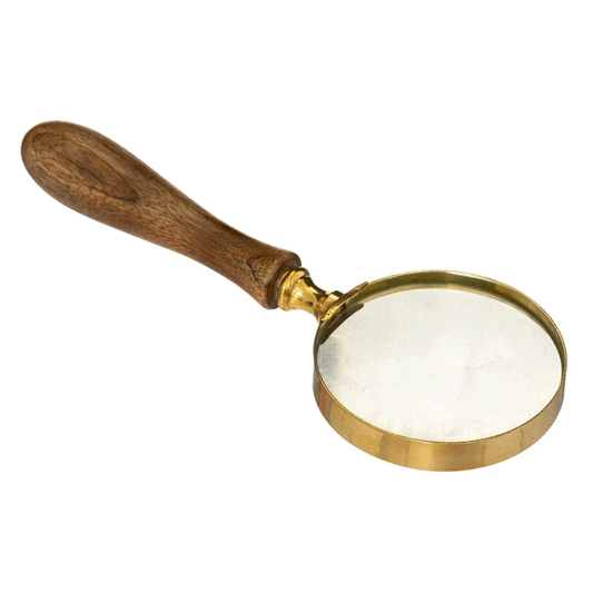 MANGO WOOD METAL MAGNIFIER