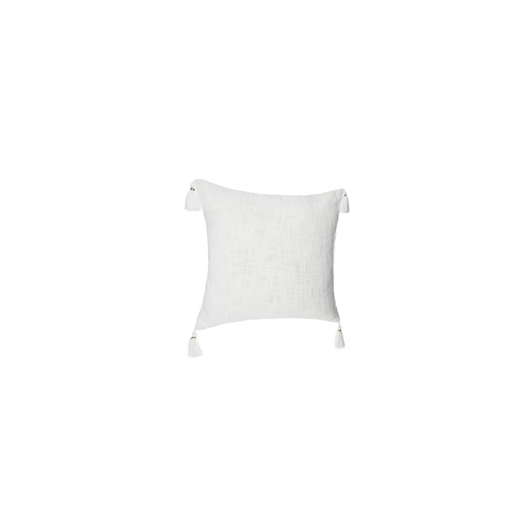 CUSHION COVER SLUB WHITE 40X40