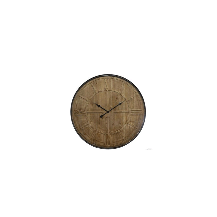 WOOD/MET CLOCK D80