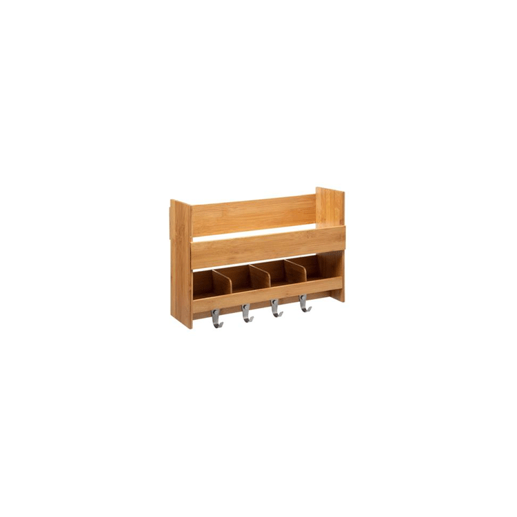 BAMBOO WALL SHELF + HOOK