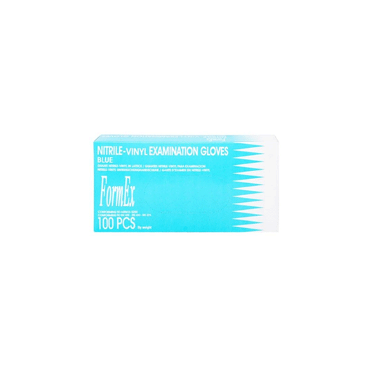 NITRILE-VINYL DISPOSABLE GLOVES BLUE MEDIUM