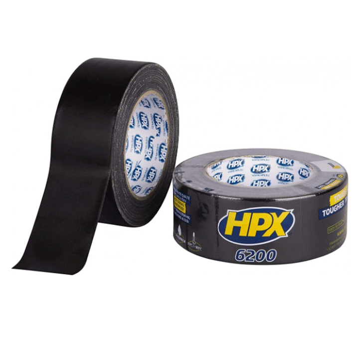 HPX CLOTH TAPE BLACK 48MMX25M
