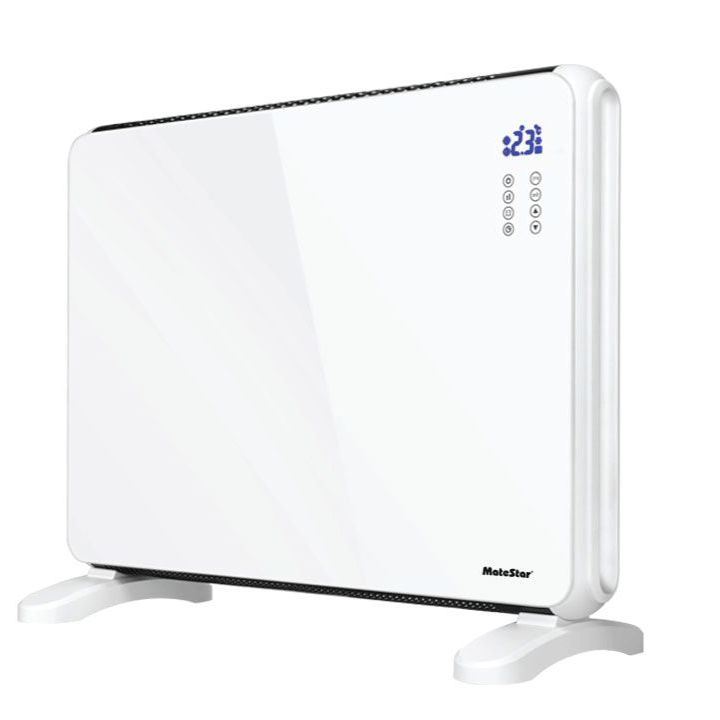 MATESTAR GLASS SLIM PANEL HEATER WHITE 2000W