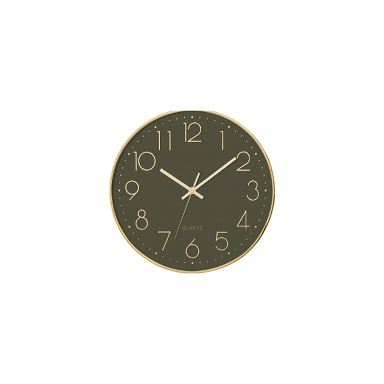 3D GOLD PLAS CLOCK D30