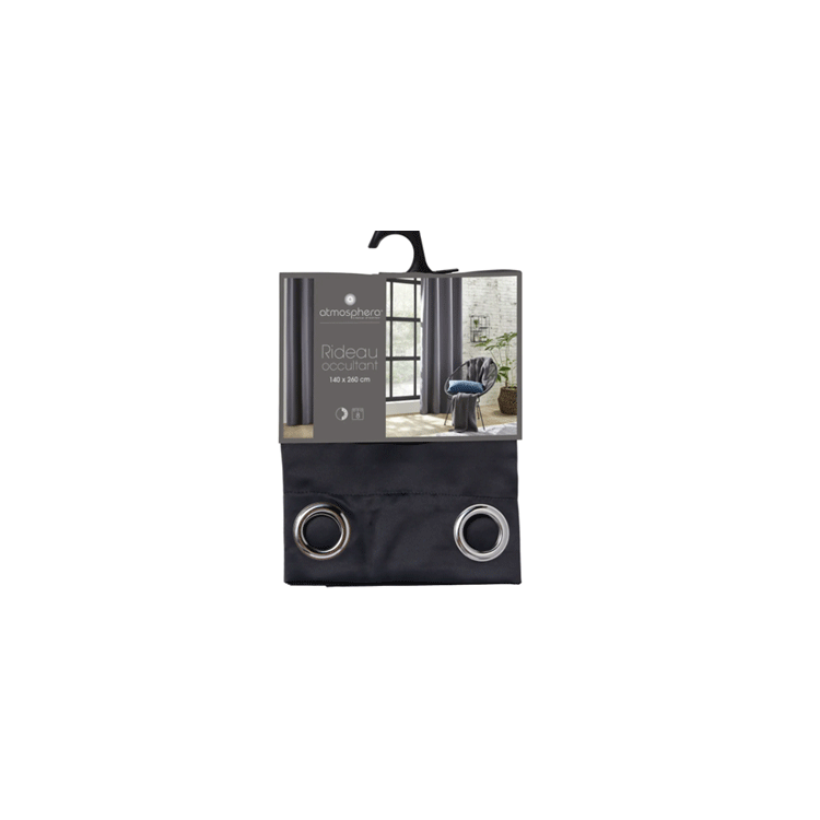 DARK GREY CURTAIN 140X260