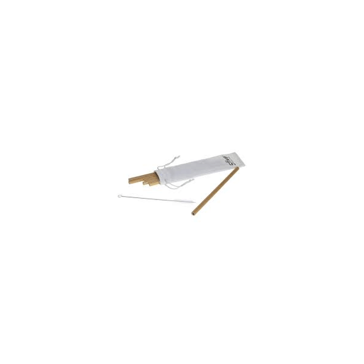 BAMBOO STRAWS X6 + 2 ACCESSORI