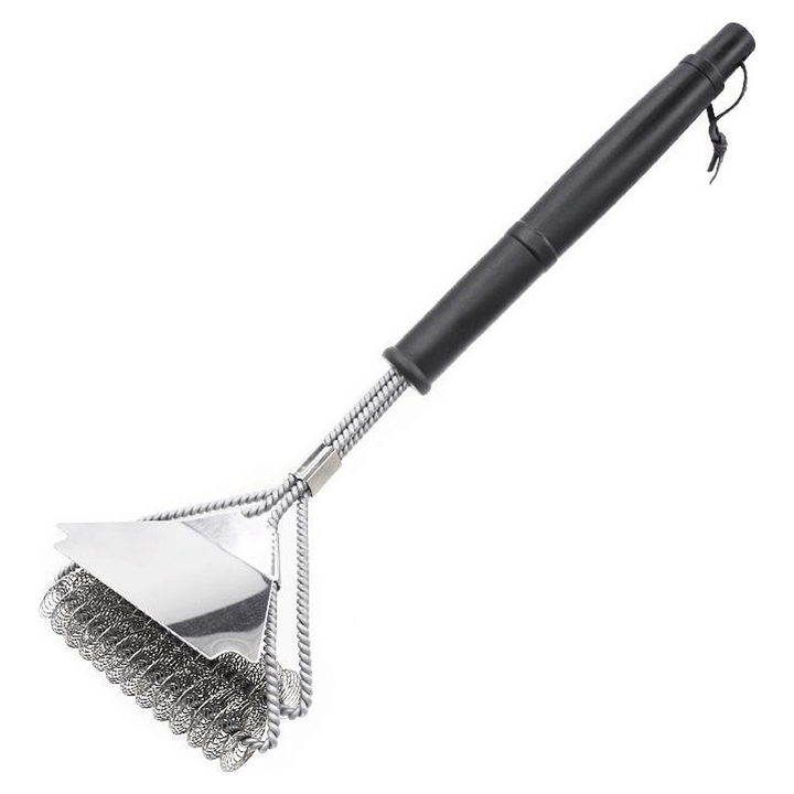 Συρμάτινη βούρτσα μπάρμπεκιου 440X140X40mm με ξύστρα από ανοξείδωτο ατσάλι