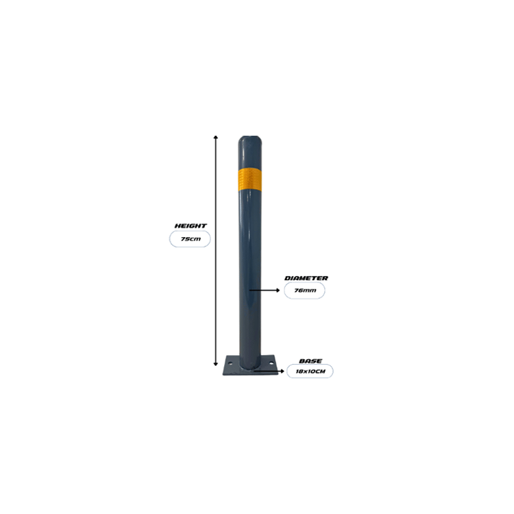 PAVEMENT POLE METAL 75CMX76MM