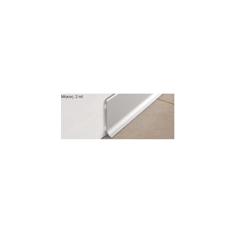 VINYL SKIRTING PVC 70MM BLACK 2M