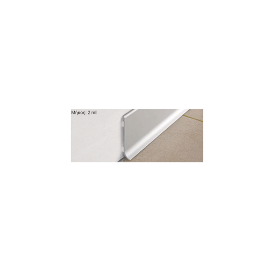 VINYL SKIRTING PVC 70MM BLACK 2M