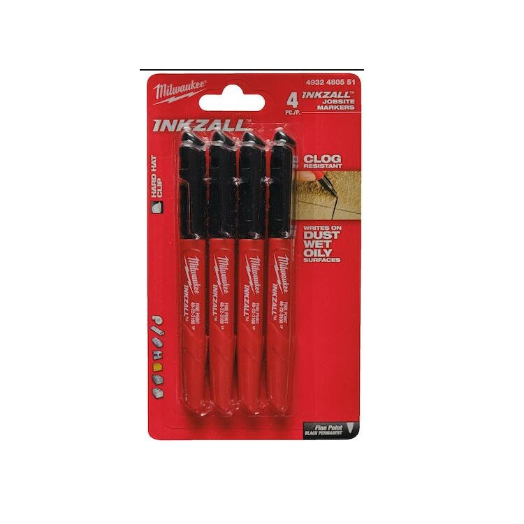 MILWAUKEE INKZALL MARKER SET 4PCS 171001