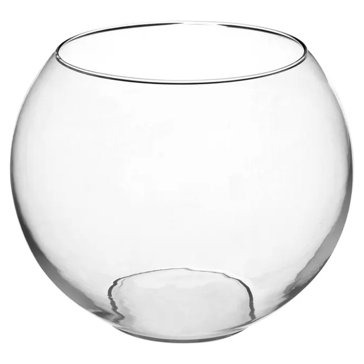 GLASS BALL VASE D25