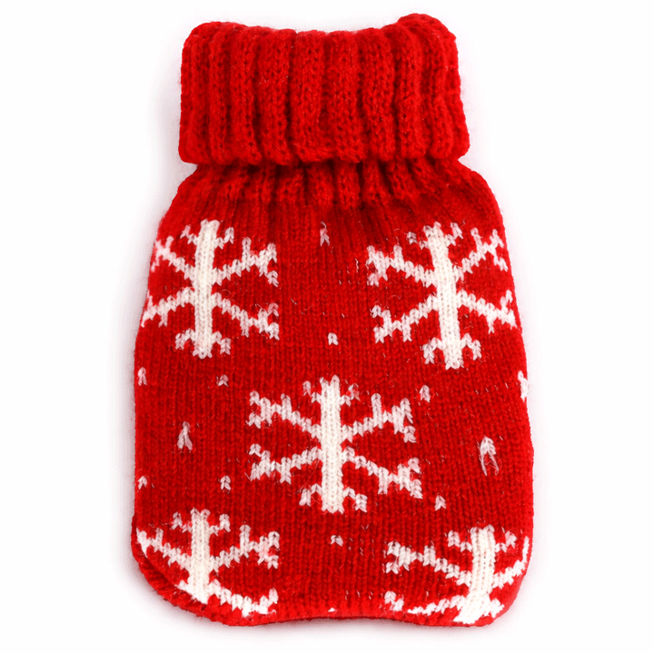 HOME KNITTED COVER FOR HOT WATER BOTTLE