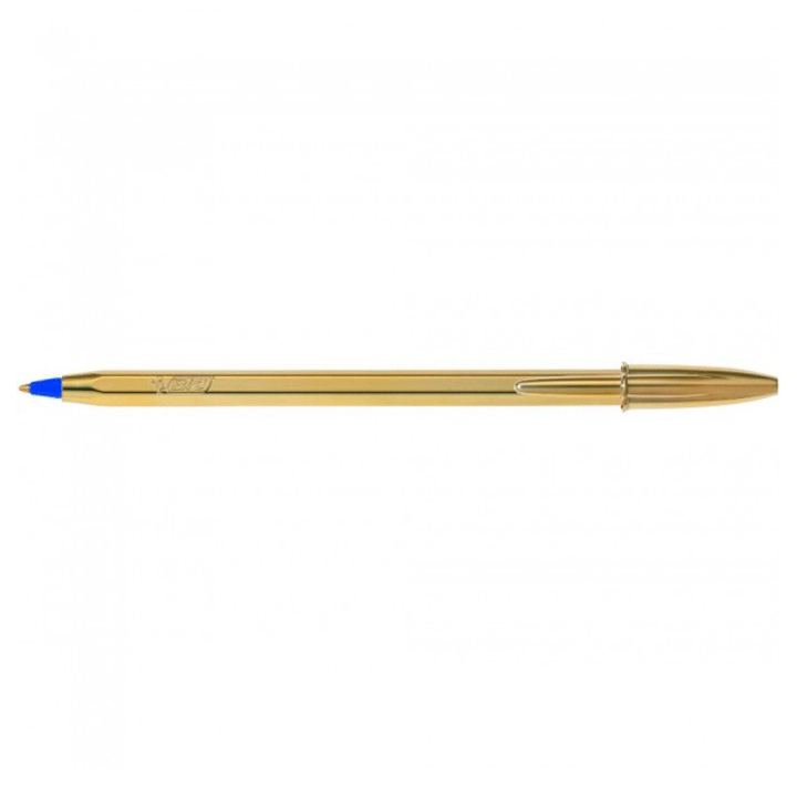 BIC CRISTAL MEDIUM SHINE GOLD BLUE