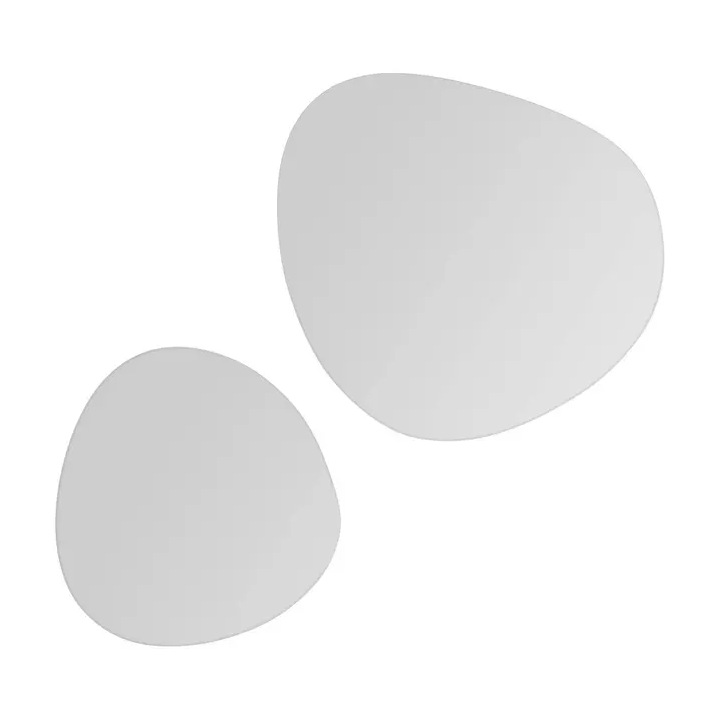 SET OF 2 PEBBLE ADHESIVE MIRRORS H40CM