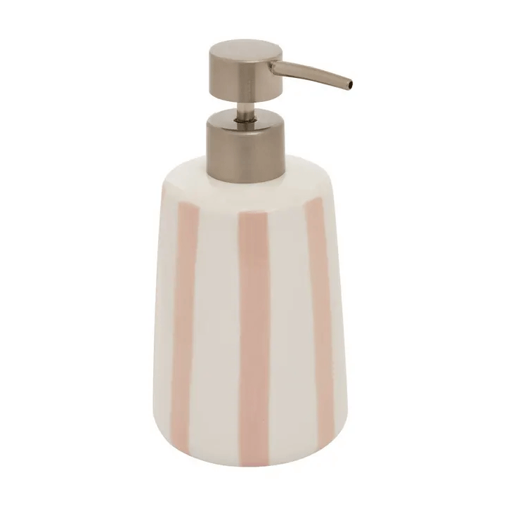 STRIO SOAP DISPENSER TALL 17.3CM CERAMIC PINK 400ML