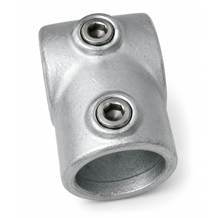 METAL TUBE T CONNECTOR GALVANIZED 3-WAY CORNER 1 1/4"
