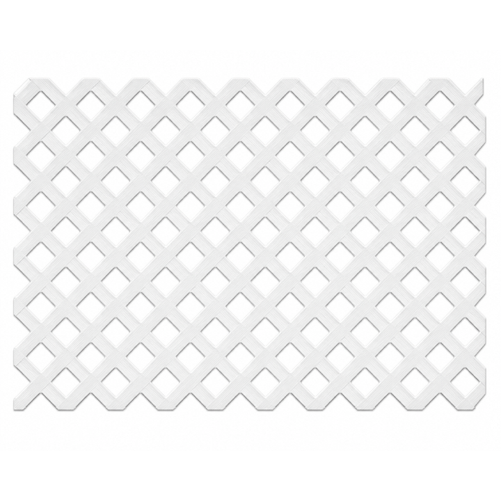 FIXED PLASTIC TRELLIS CE 0.6X1.2M 18MM WHITE
