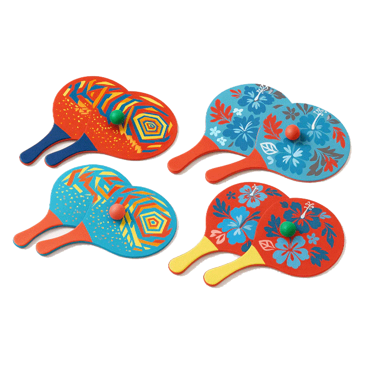 BEACHBALL SET WOOD 3PCS