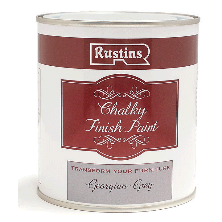 CHALKY FINISH PAINT GREY 250ML RUSTINS