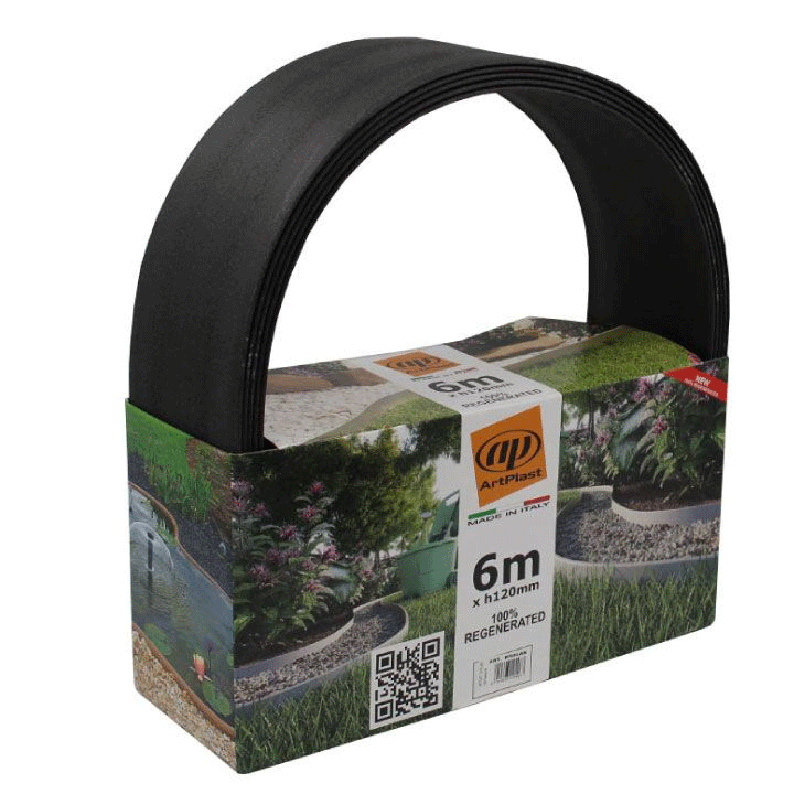ANTHRACITE FLEXIBLE GARDEN EDGING 6M