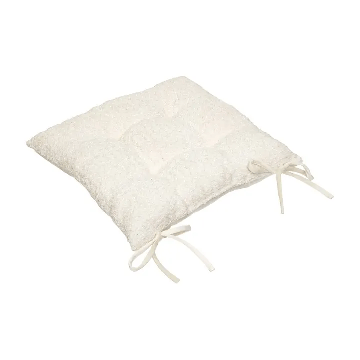SOANA BOUCLETTE CHAIR COVER IVORY WHITE 38CX38CM