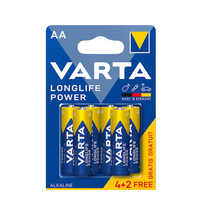VARTA ALKALINE HIGH ENERGY AA 4+2