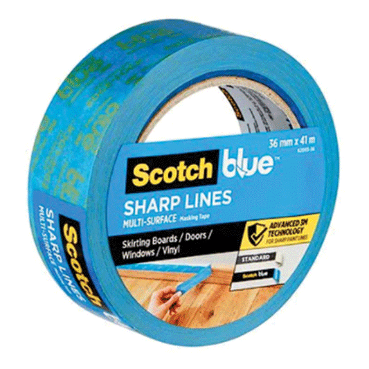 MASKING TAPE BLUE SHARP LINES SCOTCH 36MMX41MM