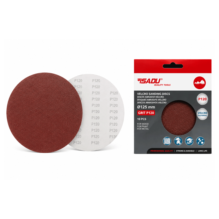 SADU 5PCS QUICK GRIP 150 VELGRO SAND PAPER G320