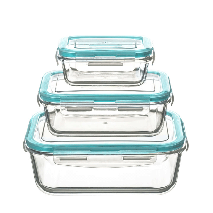 RECT GLASS BOX CLIPEAT X3