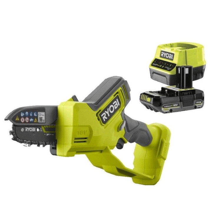 ΑΣΥΡΜΑΤΟ ΚΛΑΔΕΥΤΙΚΟ ΠΡΙΟΝΙ BRUSHLESS 10 ΕΚ. 18V RYOBI RY18PSX10A-120 ΜΕ ΜΠΑΤΑΡΙΑ & ΦΟΡΤΙΣΤΗ