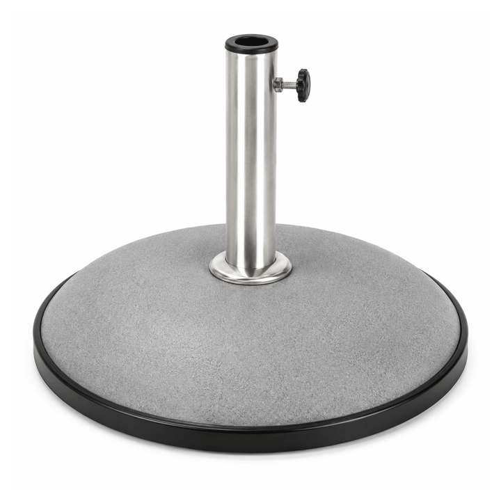 PARASOL CONCRETE BASE GREY 35KG WITH S/STEEL TUBE