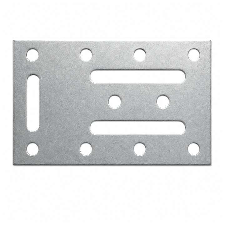 STRAIGHT PLATE WITH SLOTTED 60X100MM GALVANIZED ART.2113