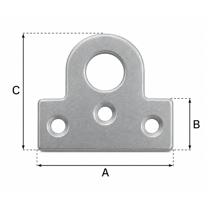 LARGE ZINC-PLATED PADLOCK HASP 56X21.5X48.5MM