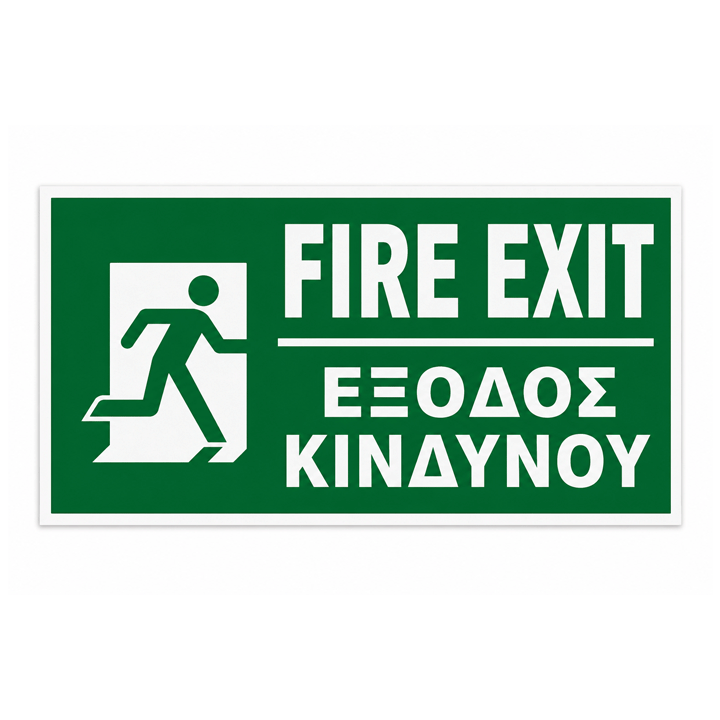 ΠΙΝΑΚΙΔΑ «ΕΞΟΔΟΣ ΚΙΝΔΥΝΟΥ» 15X25 ΕΚ.