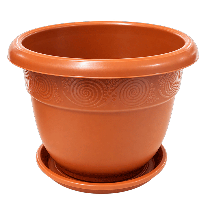 FLOWER POT W/TRAY No12