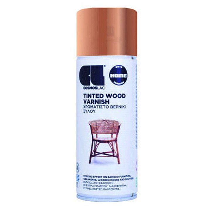 SPRAY TEAK VARNISH SEMI-TRANS N607 400ML COSMOSLAC