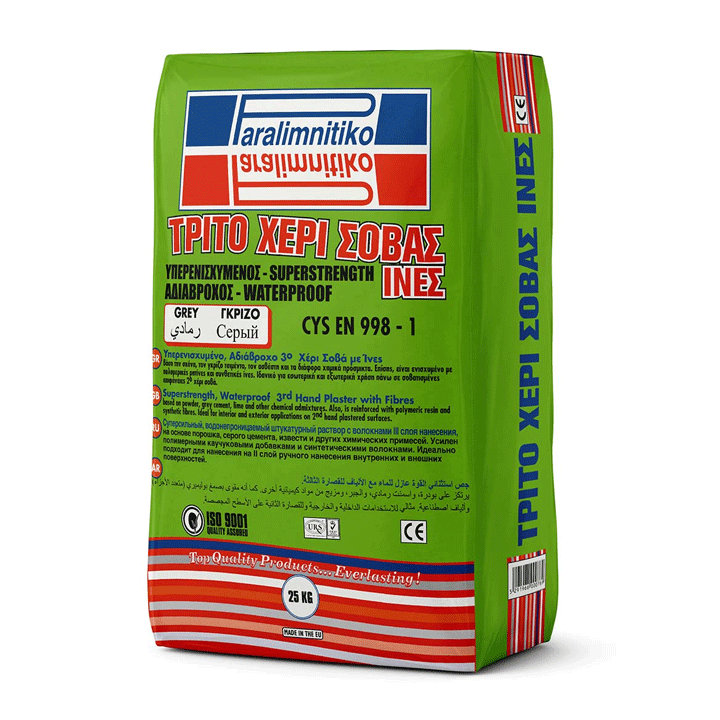 PLASTER THIRD COAT WITH FIBERS 25 KG