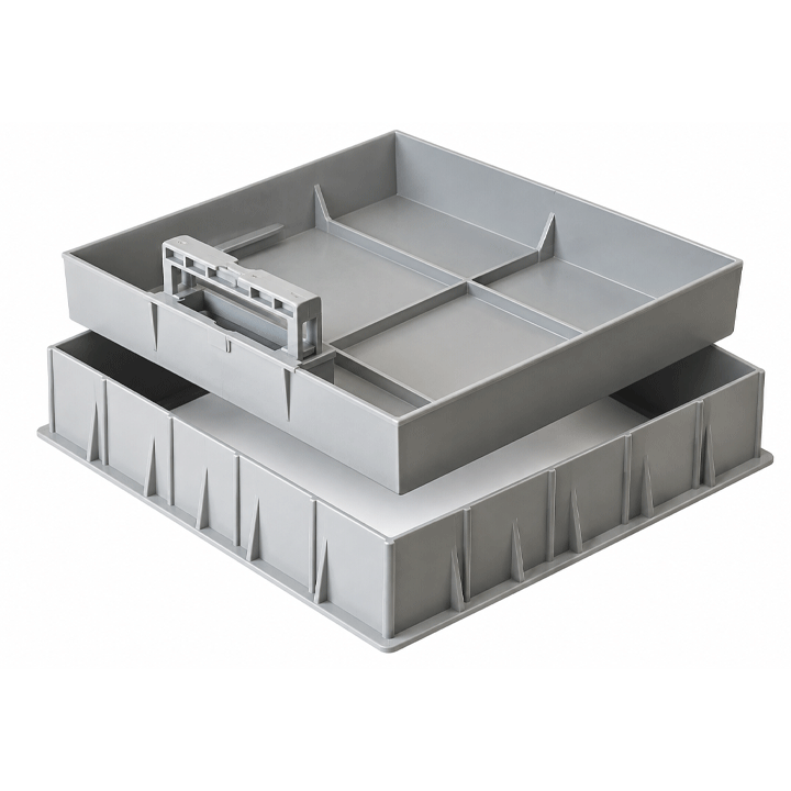 UPVC FORMWORK COVER WITH FRAME 350X350MM