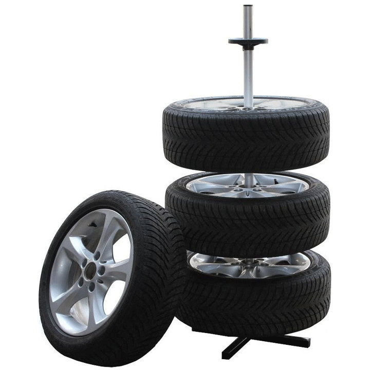 TYRE HOLDER 4 TYRES METAL 6 9,99 DUNLOP VEHICLE CB 50X50X109 CM 3,5KG