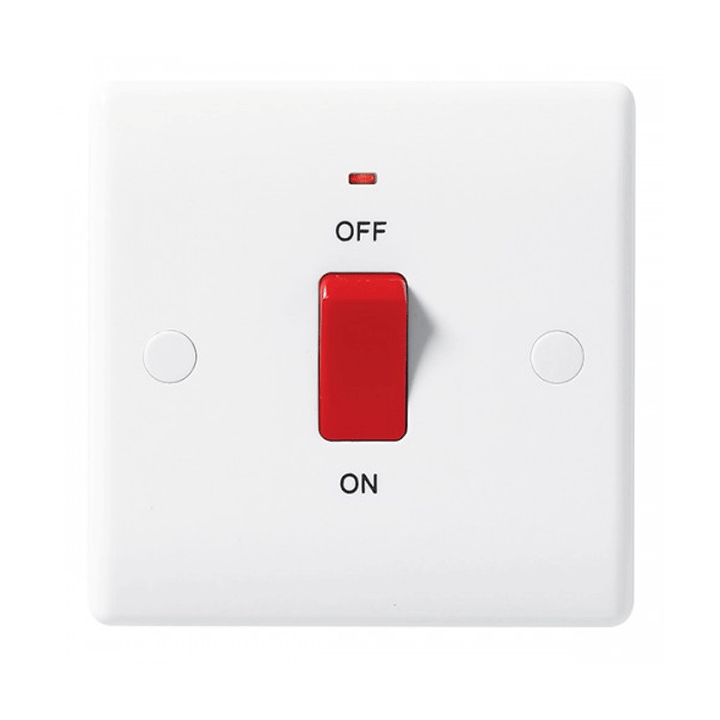 BG NEXUS SWITCH DOUBLE POLE 45A WITH LED INDICATOR