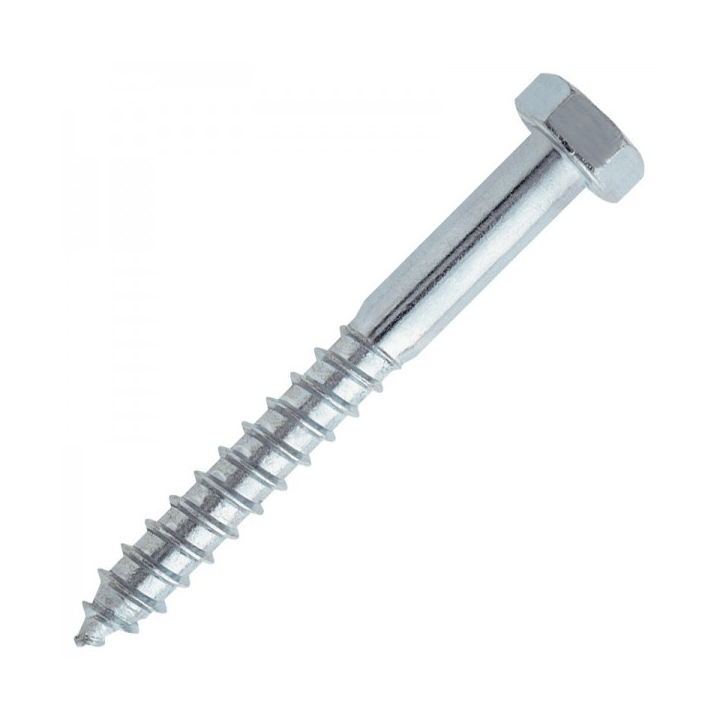 HEAD HEX WOOD SCREWS 10X110MM 50PCS ZPL DIN 571- UNI 704